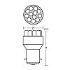 Izz 24V  BA15s 12LED n.srga 1db (P21W) Lampa98312