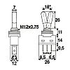 Kapcsol 2 lls LED-es kk 12V 20A 09058KE