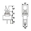 Kapcsol karos 2 lls 12V 10A 09021 fekete OFF-On