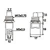 Nyomgomb 250V 4A piros 09064PI ON-Off